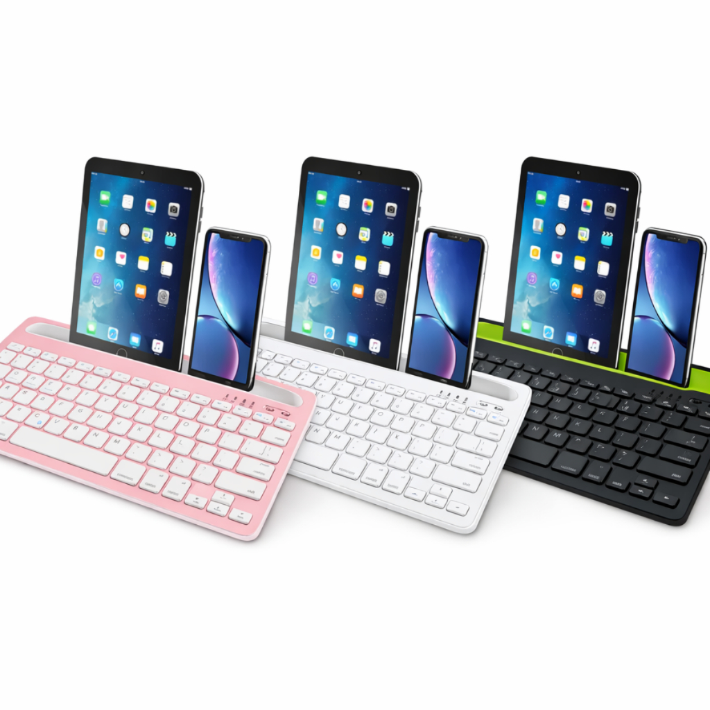 Teclado Bluetooth 5.0 Sem Fio Ultra Fino Recarregável Para Tablet e ...