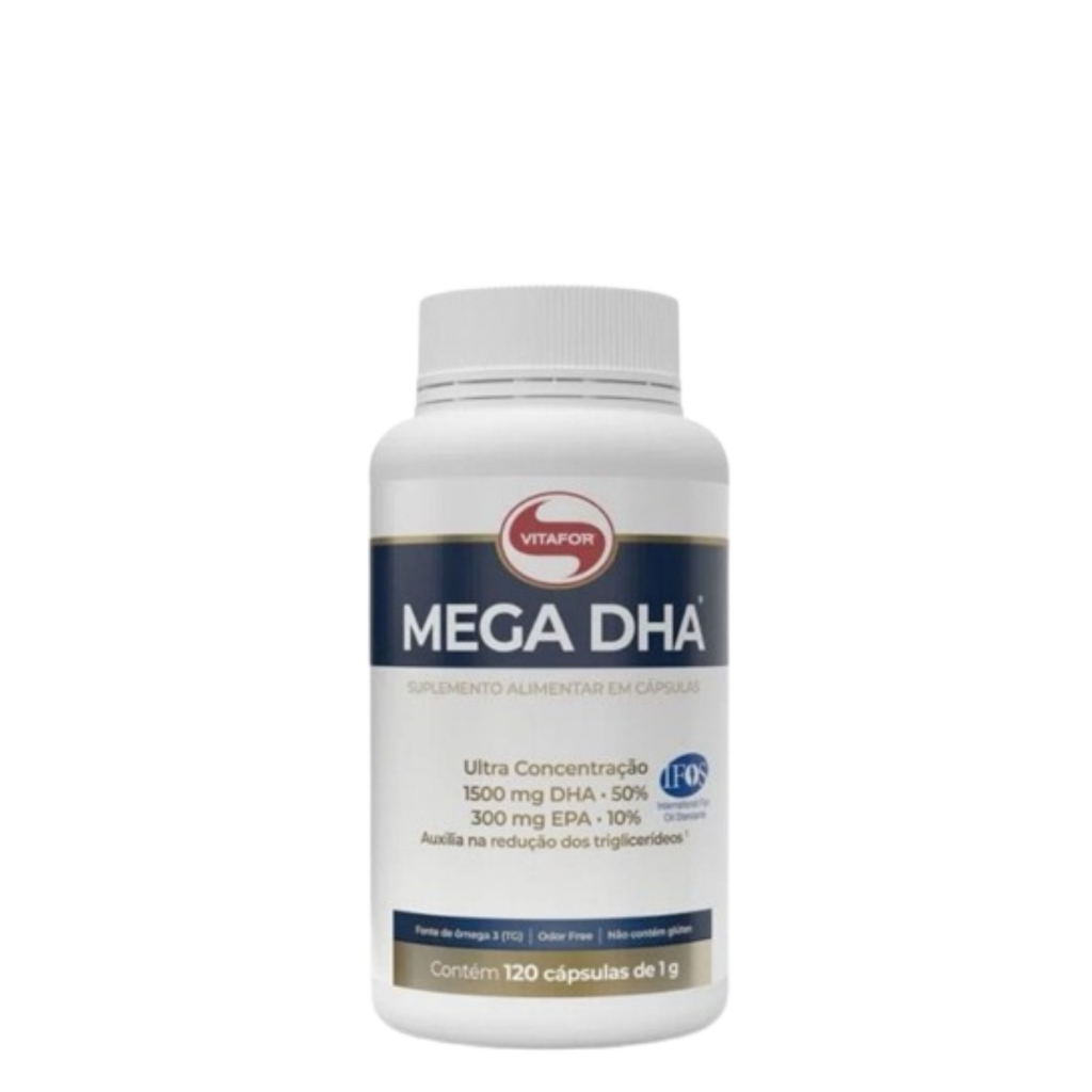 Mega DHA Vitafor 120 Cápsulas Original | Ômega 3 Rico em DHA ...