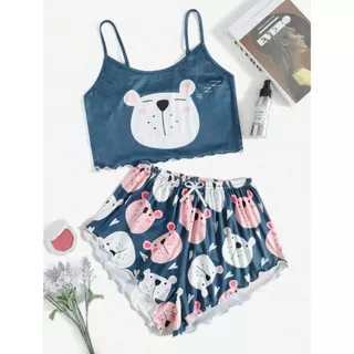 Pijama Blogueirinha Baby Dool Feminino Adulto Estampado Atacado, Fabricação Própria em Oferta na Shopee