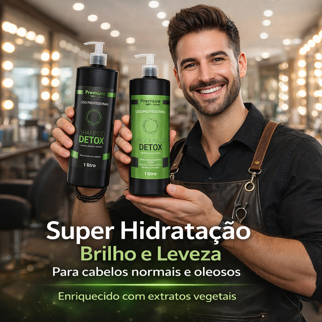 Kit Detox Capilar Shampoo E Condicionador 1 Litro Premisse - Super
