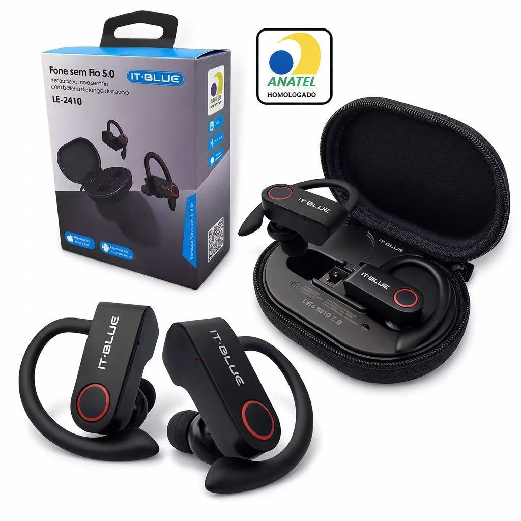 Fone De Ouvido Bluetooth 5.0 Sem Fio Para Corrida Esportes Bike Moto IT ...