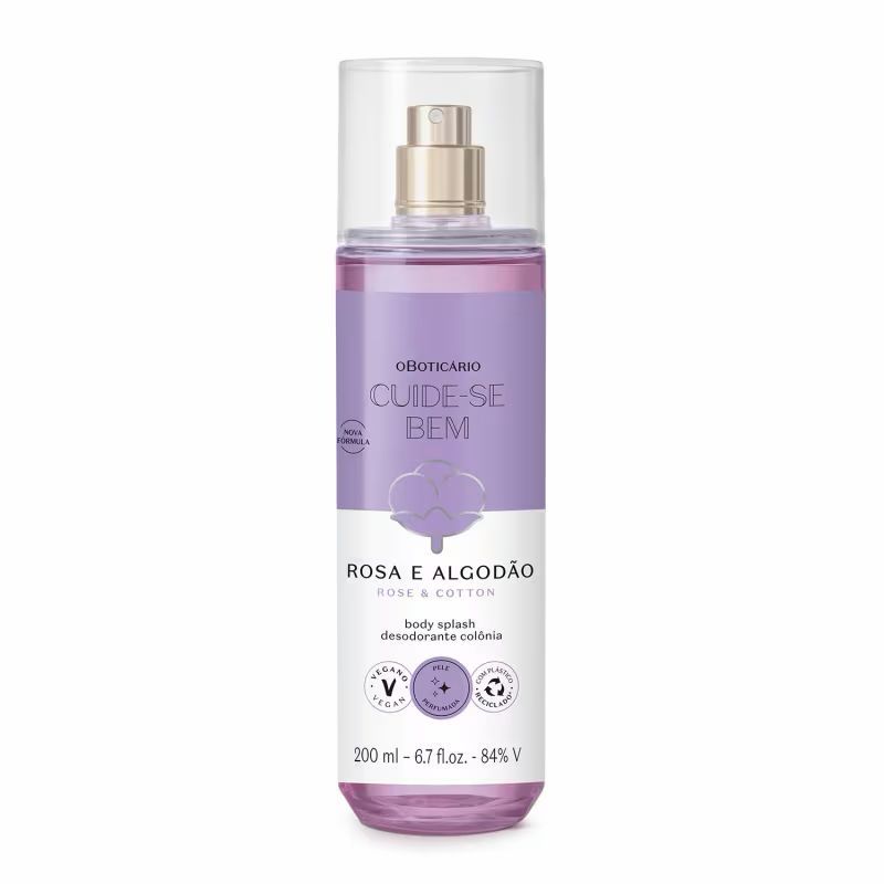 Body Splash Rosa e Algodão Cuide-se Bem – Sua Pele Exalando Carinho em Oferta na Shopee
