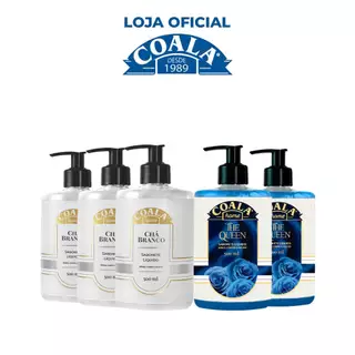Kit 5 Unidades Sabonete Líquido Coala Home -2 The Queen + 3 Chá Branco em Oferta na Shopee