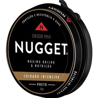 Nugget Graxa preto 36g pasta para brilho em sapato em Oferta na Shopee
