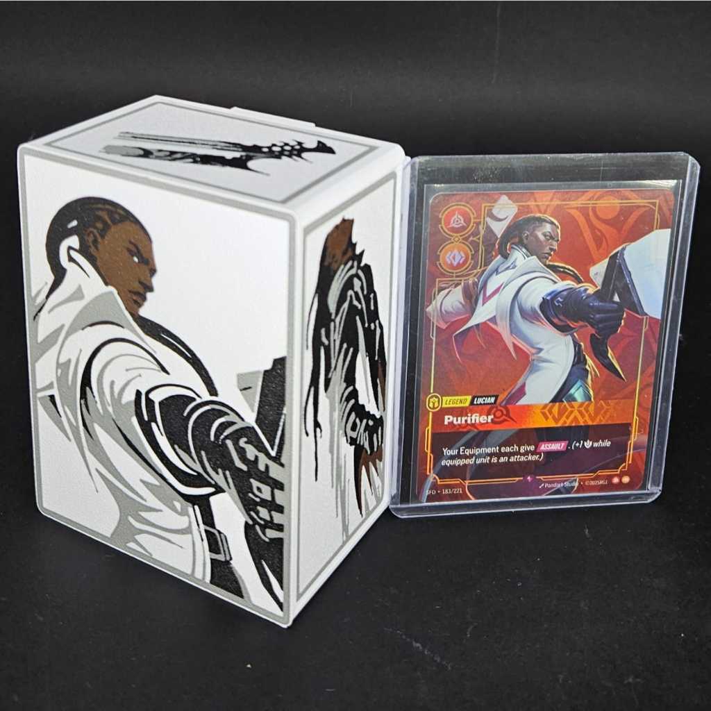 Riftbound - Lucian - Deck Box Display Toploader (60 Cartas) | Shopee Brasil
