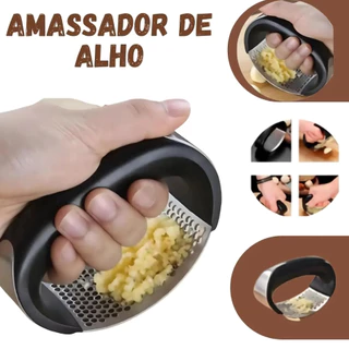 Amassador De Alho Triturador Moedor Espremedor Inox Manual em Oferta na Shopee