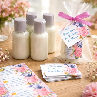 25 Lembrancinhas Dia das Mulheres Mini Hidratante Borboletas em Oferta na Shopee