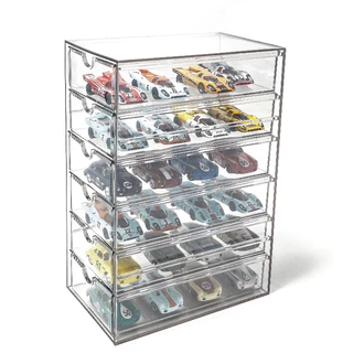 Estante Expositora em Acrilico com gavetas - Miniaturas 1:64 Hot Wheels |  Matchbox | MiniGt em Oferta na Shopee