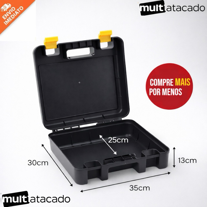Caixa de Ferramentas Grande Reforçada Fecho Metal 18.3" Maleta Ferramentas Pesca caixa de ferramenta