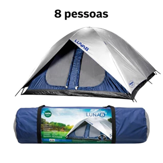 Barraca Camping Luna Para 8 Pessoas Impermeável Azul Mor em Oferta na Shopee