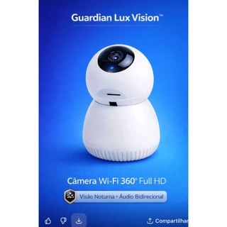 Câmera de Segurança WiFi 360° Full HD 1080p Visão Noturna Áudio Bidirecional IP Interna em Oferta na Shopee