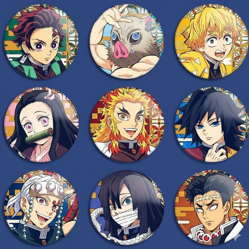 Bottons Demon Slayer Kimetsu No Yaiba Buttons, Pins, Broche 4CM ...