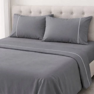 Jogo de Lençol Casal 3 Peças Elástico Micropercal 400 Fios Liso Kit Cama Fronha Travesseiro188cm em Oferta na Shopee