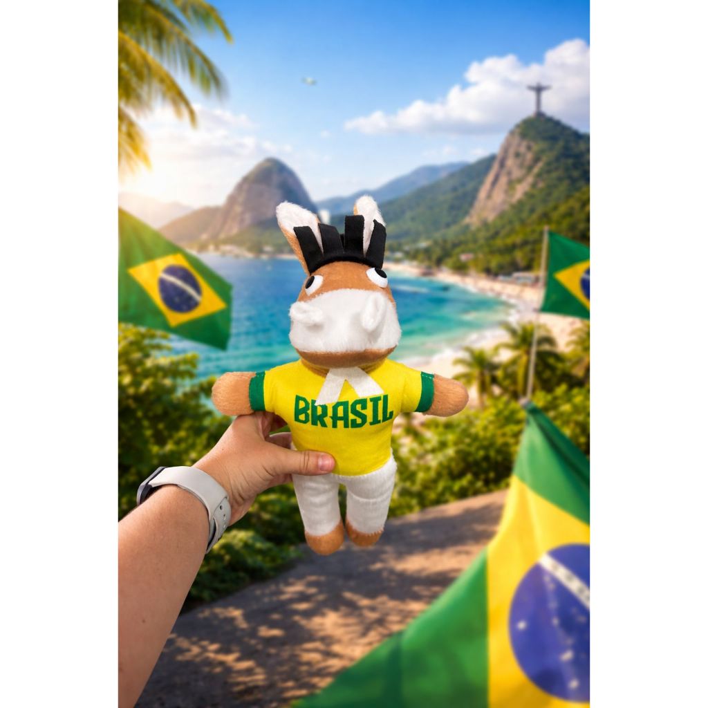 Pelúcia Cavalinho Artesanal Futebol Torcida Time Seleção