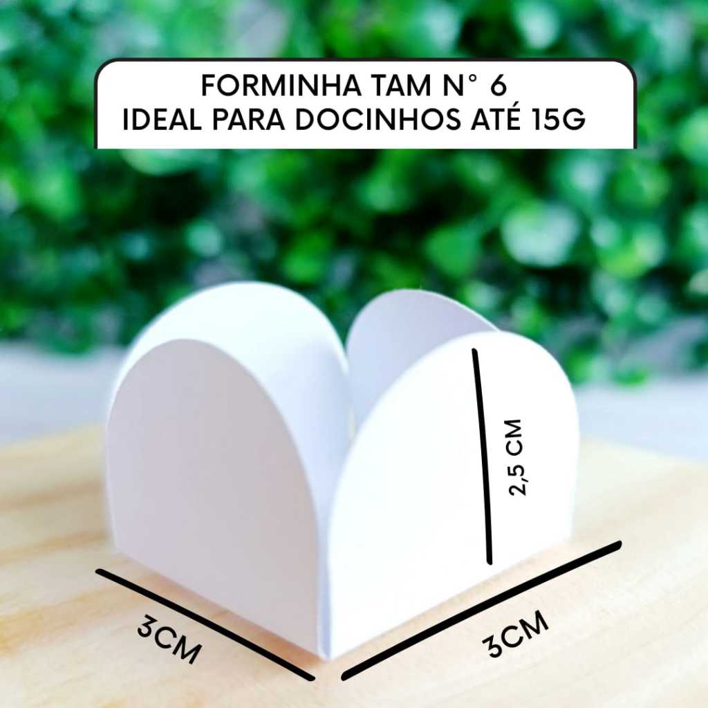 100 a 500 Forminhas Branca 4 Pétalas para Docinhos Brigadeir