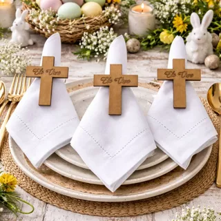 Kit 10 Porta Guardanapos Ele Vive Enfeite Páscoa Religioso em Oferta na Shopee