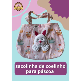 Sacolinhas de coelhinho para páscoa - Em feltro e tecido 1 unidade variada em Oferta na Shopee