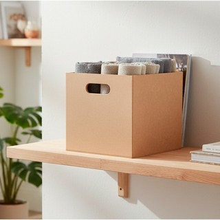 Caixa Organizadora MDF Cru Grande Com Alça Cesto Multiuso Decorativo Organizador Resistente Escritório Artesanato Prátic