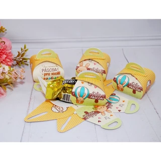 60 Lembrancinhas de Páscoa   Caixinha Porta Bombom  tema páscoa COELHINHO ou CRISTÃ em Oferta na Shopee