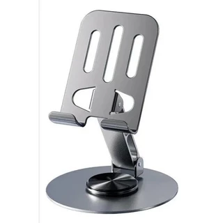 Suporte Alumínio de Mesa Base Rotatória Ajustável 360º Para Smartphones e Tablets L-381