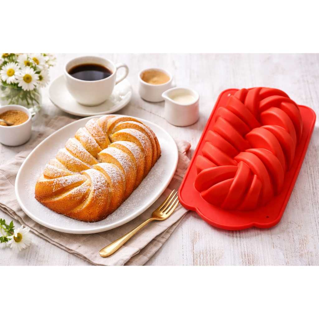 Forma Silicone Para Bolo Pudim Doce Trança