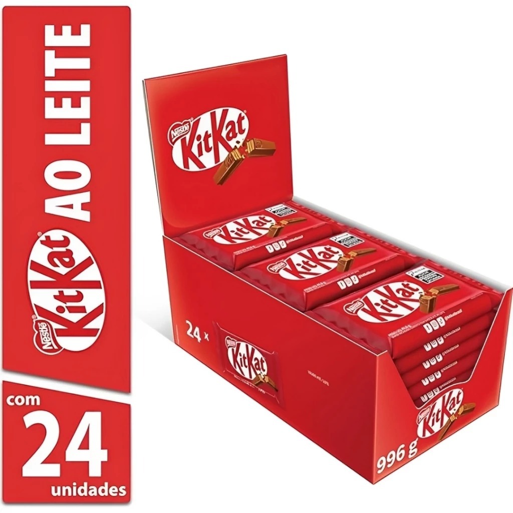 Chocolate Kit Kat Display com 24 un de 41,5g | Shopee Brasil