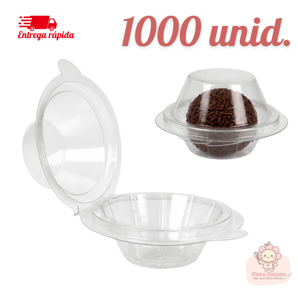 Kit 1000 Embalagem Para Brigadeiro Blister Individual Transp