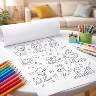 Zuni Roll -  Rolo de Desenhos para Colorir (Infantil Educativo) em Oferta na Shopee