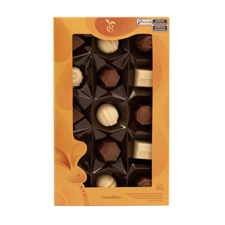 Caixa de Bombons Cacau Show Mini Show laCreme de Chocolate ao Leite e Branco 108g Pascoa em Oferta na Shopee
