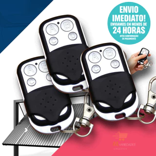 Controle Remoto Universal para Portão Elétrico Eletrônico Garagem com Chaveiro 433mhz