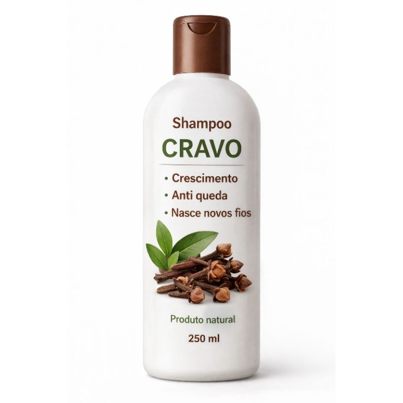 shampoo natural cravo da Índia, crescimento de cabelo, novos fios, anti ...