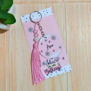 Kit Chaveiro Dia das Mulheres com Nome | Lembrança Personalizada Feminina | Fazemos todos os temas em Oferta na Shopee