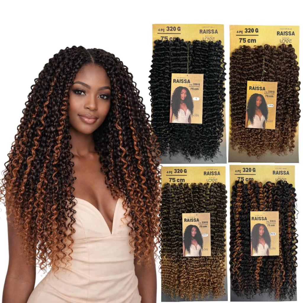 Cabelo Cacheado Crochet Braind Raissa 320g 75cm - Breed Love