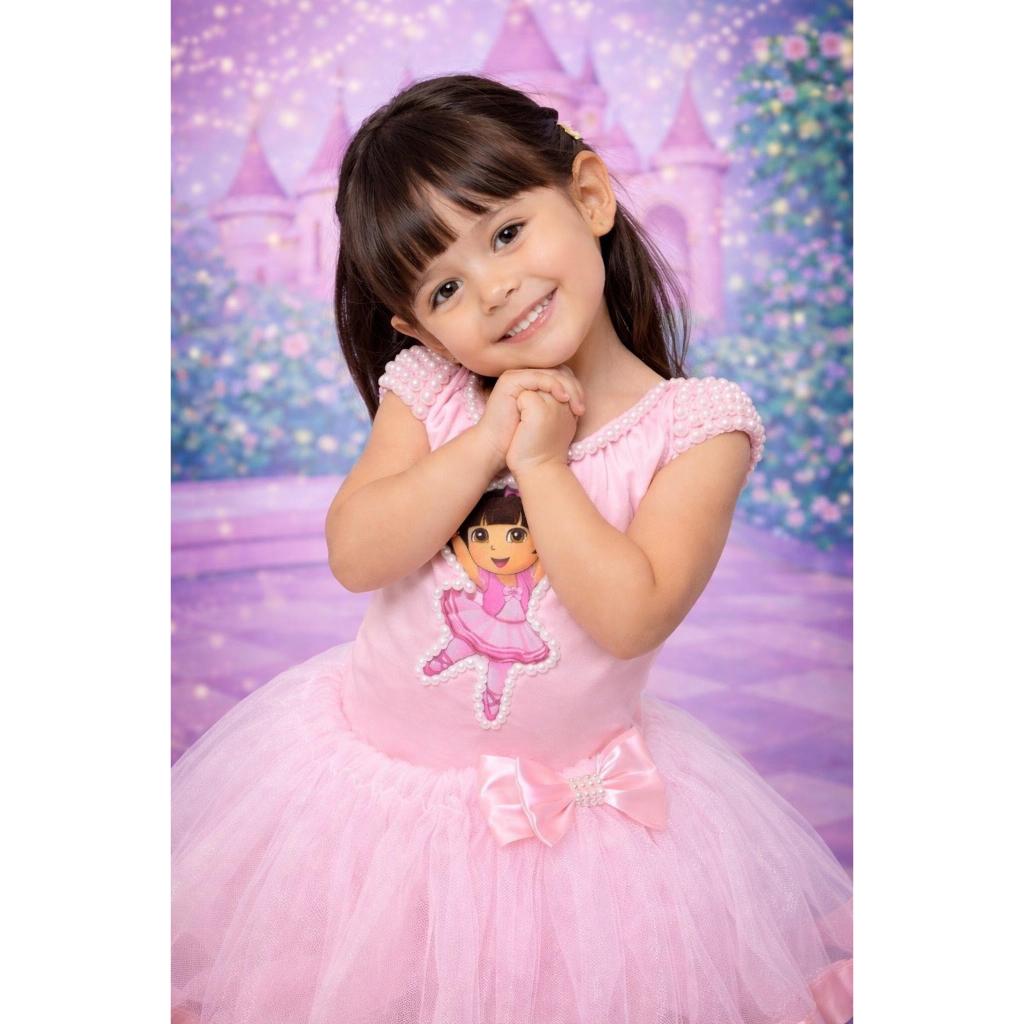 Vestido temtico infantil festa aniversrio personagem Dora Aventureira |  Shopee Brasil