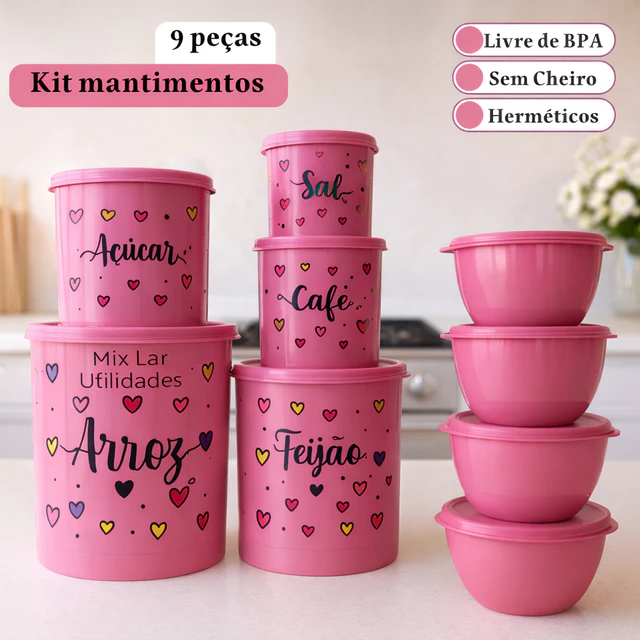 Kit de potes para mantimentos cozinha com 5 peças + 4 potes redondosR$35,90R$79,90-55%4.9534 Vendido(s)São Paulo