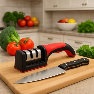 Afiador Amolador De Facas 3 Opções De Afiar Profissional em Oferta na Shopee