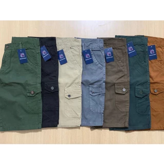 Bermuda Masculina Short Cargo Jeans Sarja Coloridas 6 Bolsos