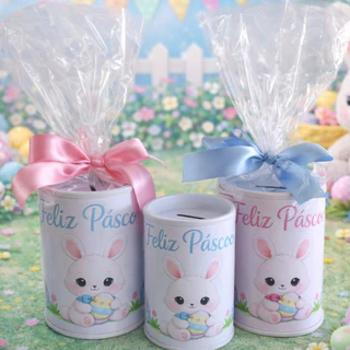Cofrinhos Personalizado Lembrancinha de Páscoa com Embalagem + Laço + Tag em Oferta na Shopee