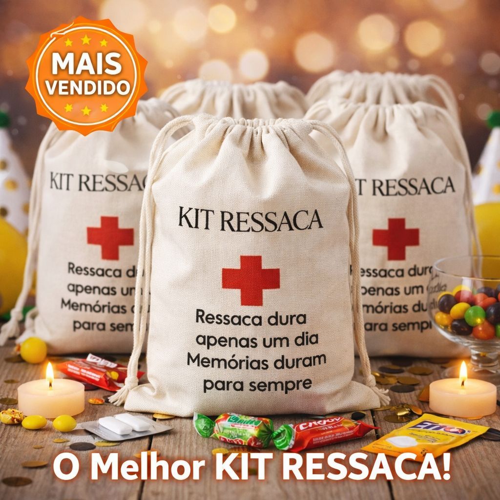 Kit Ressaca Personalizado em Algodão Cru 9x12 Lembrancinha para ...
