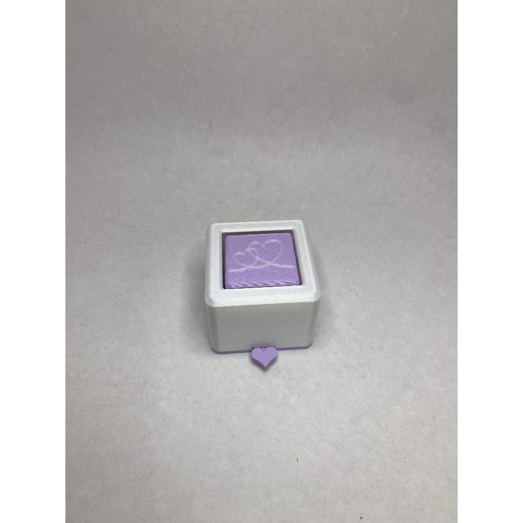 Caixa de aliança- Sofisticada e com puxador- 3D Porta aliança- anel