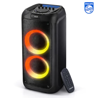 Caixa de Som Bluetooth Karaokê Philips 1300W Party Speaker LED USB AUX Bivolt Função TWS Cartão SD em Oferta na Shopee