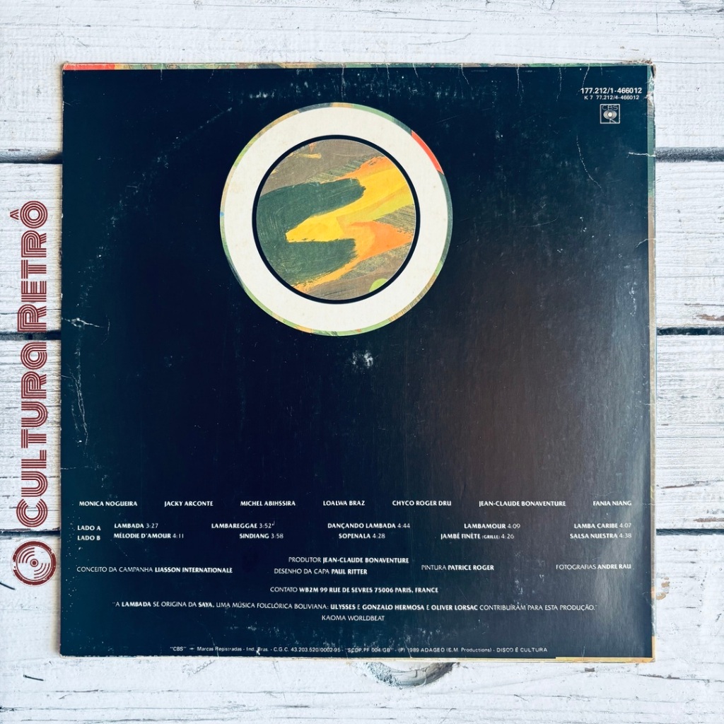 LP WORLDBEAT KAOMA 1989 ( ÓTIMO) LAMBADA/ DANÇANDO LAMBADA