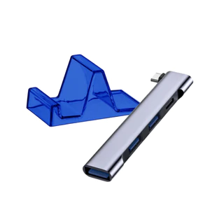 Transforme seu celular Kit Mobilador Bom  Hub TIPO C 3.0 4 Portas USB  + Suporte P/ CELULAR em Oferta na Shopee