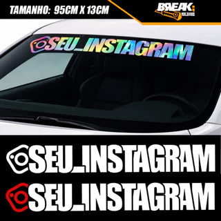 Adesivo Personalizado Instagram para Parabrisa em Oferta na Shopee