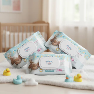 Kit 03 Pacotes Toalhas Umedecidas INFÂNCIA FELIZ - 150 Folhas com Tampa em Oferta na Shopee