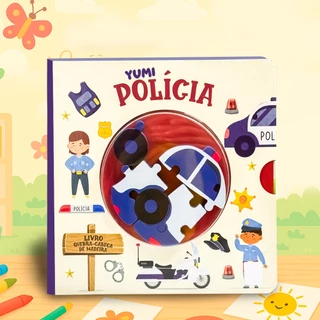 Livro Infantil Sensorial Com Quebra-Cabeça De Maneira E Carro Da Policia | Para Crianças em Oferta na Shopee
