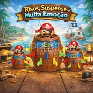 BARRIL PIRATA GRANDE MÉDIO MINI ORIGINAL KIT BRINQUEDO INFANTIL JOGO INTERATIVO EDUCATIVO CRIANÇA PULA MENINO MENINA em Oferta na Shopee