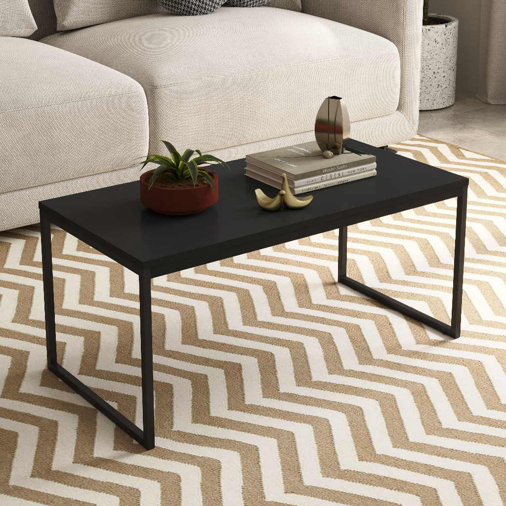 Mesa De Centro Sala Industrial Design Moderno 80x40