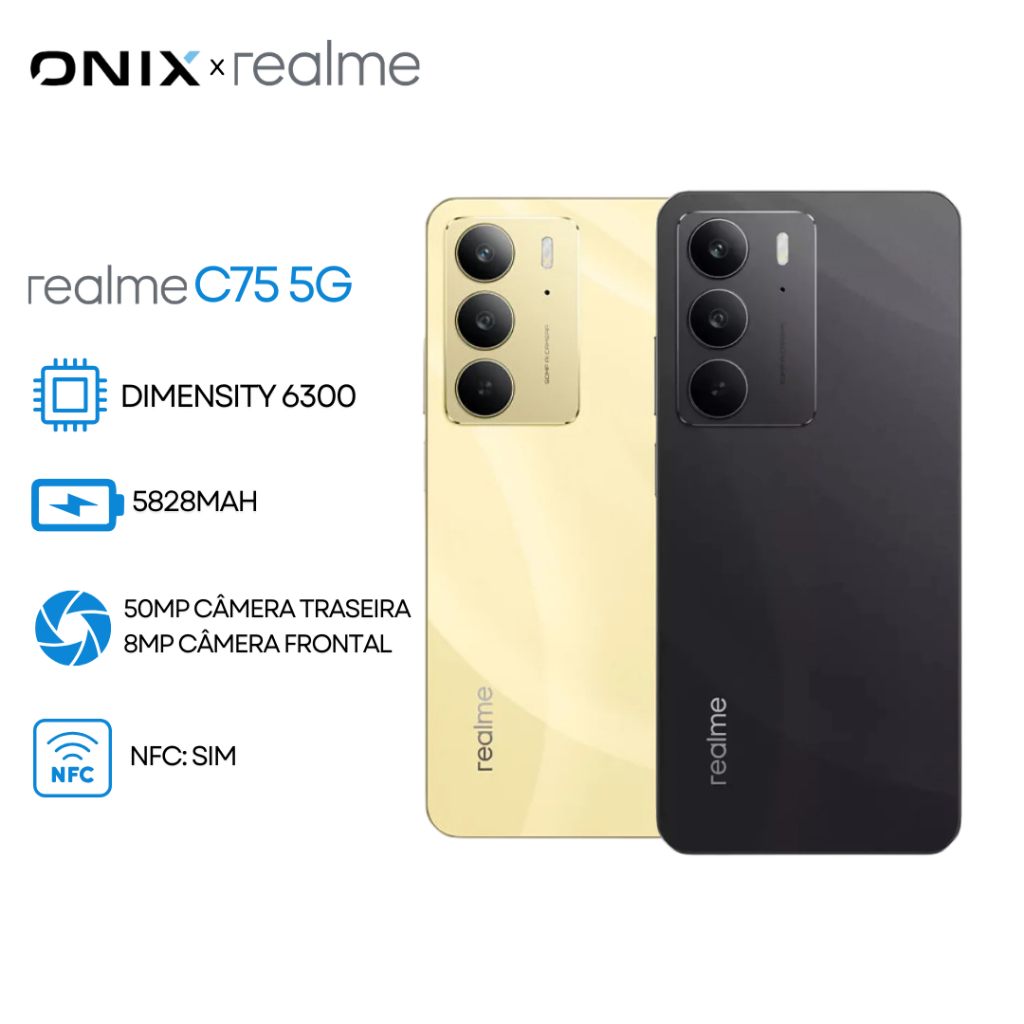 Realme C75 5G Versão Global 256GB + 8GB RAM, Processador Dimensity 6300 ...