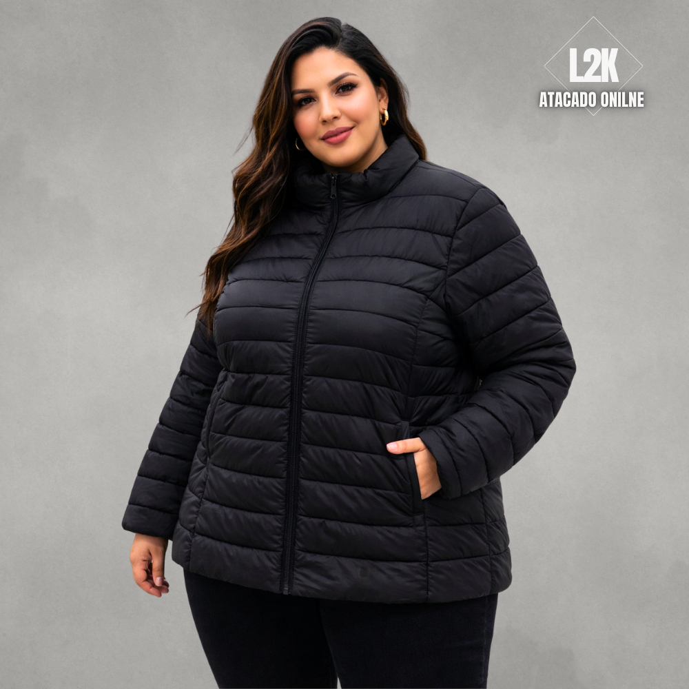 h*m様 ka na ta kutsu Black size.8 Jaqueta Plus Size Feminina Forrada G1 G2 G3 Quentinha bolsos